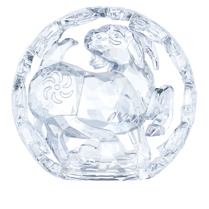 Chinese Zodiac - Sheep - 8.9 x 9.6 x 4.9 cm, White