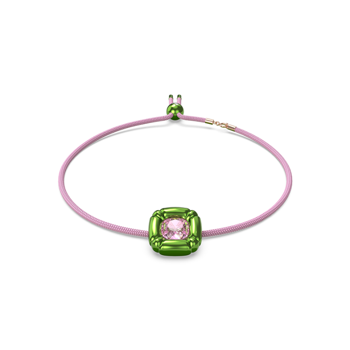 Dulcis necklace, Green - Length: 42 cm Pendant size: 2x2 cm, Other