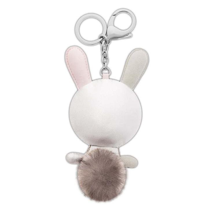 Mathilde bag charm, Rabbit, Gray, Stainless steel - One Size, Stainless Steel shiny