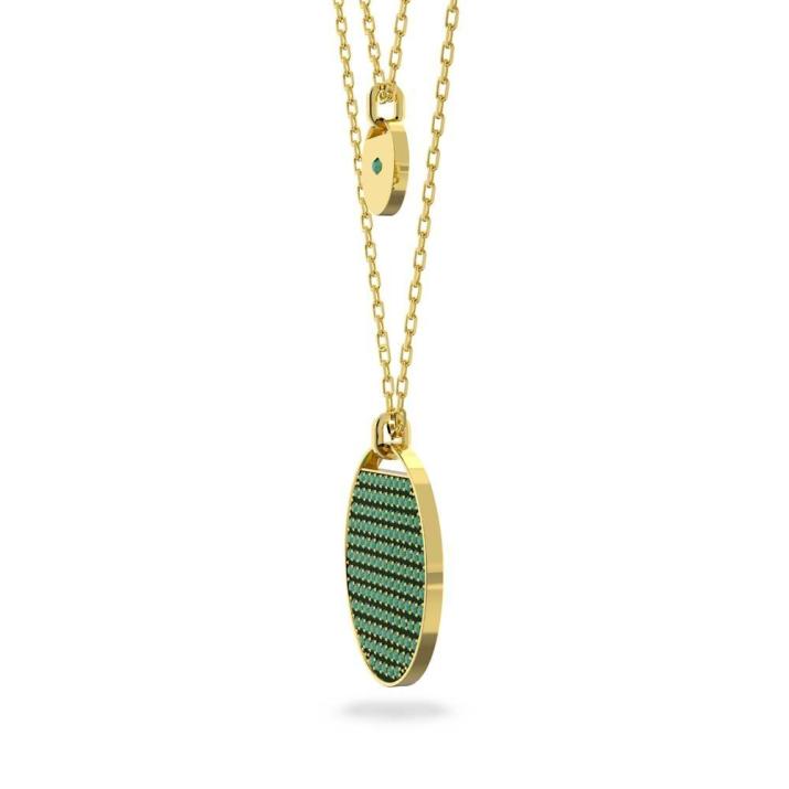 Ginger layered pendant, Green, Gold-tone plated - One Size, Gold shiny