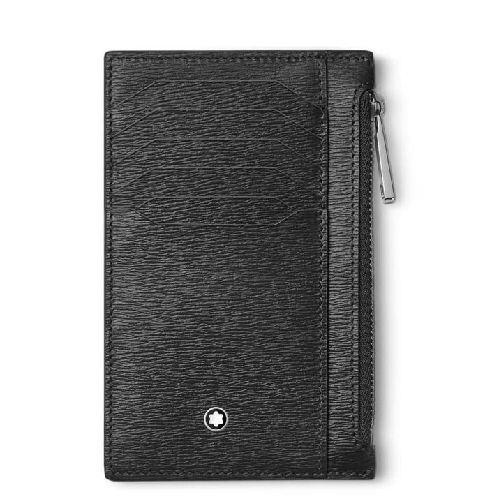 Meisterstuck 4810 Pocket Holder 8cc with zipped pocket - Leather, Calf-skin leather, Black