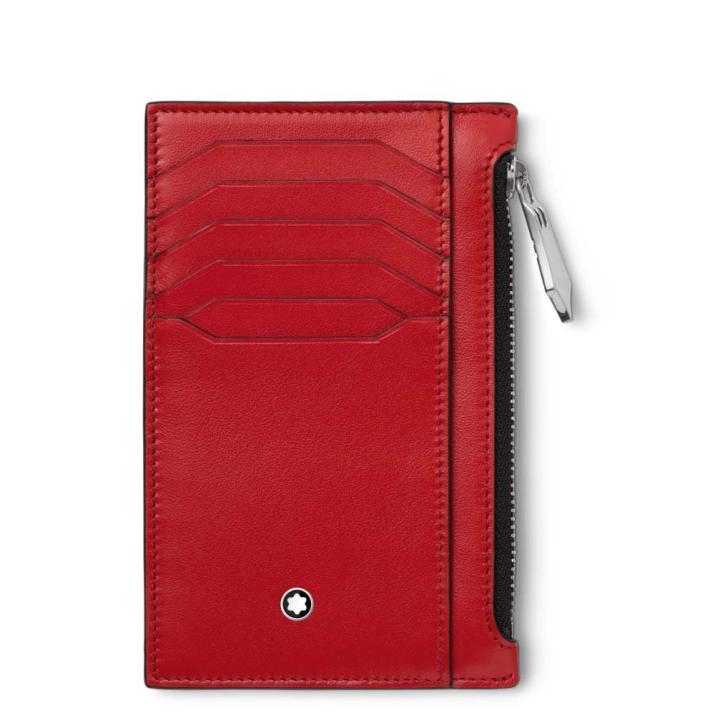 Meisterstuck Pocket Holder 8cc with zipped pocket - Leather, Calf-skin leather, Red