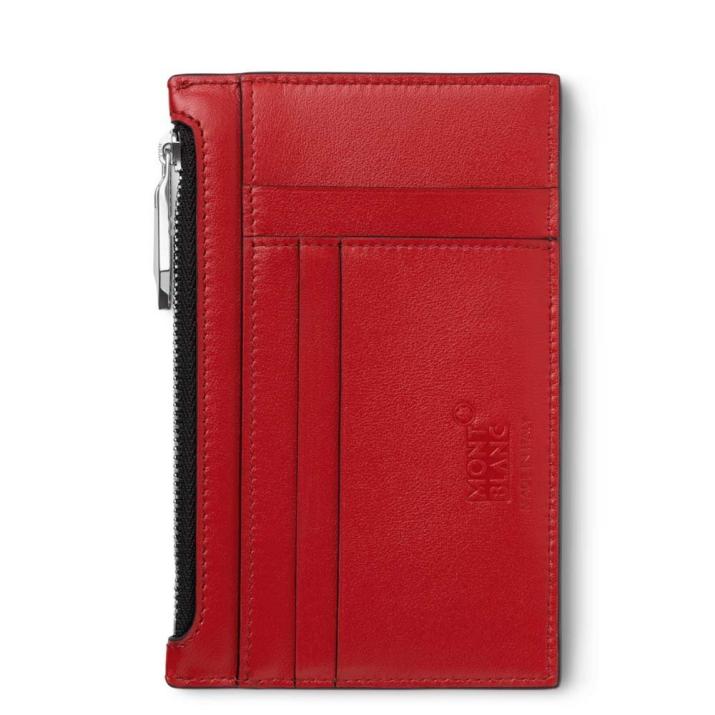 Meisterstuck Pocket Holder 8cc with zipped pocket - Leather, Calf-skin leather, Red