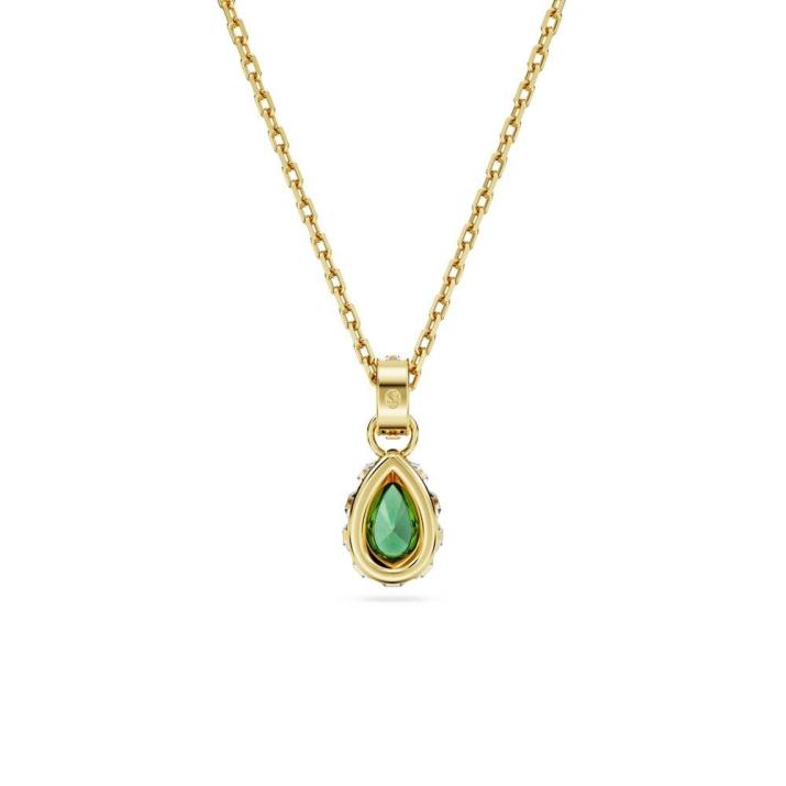 Stilla pendant, Pear cut, Green, Gold-tone plated - One Size, Gold shiny