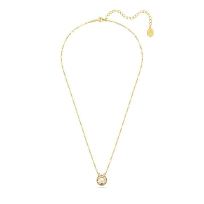 Bella V pendant, Round cut, Gold tone, Gold-tone plated - One Size, Gold shiny